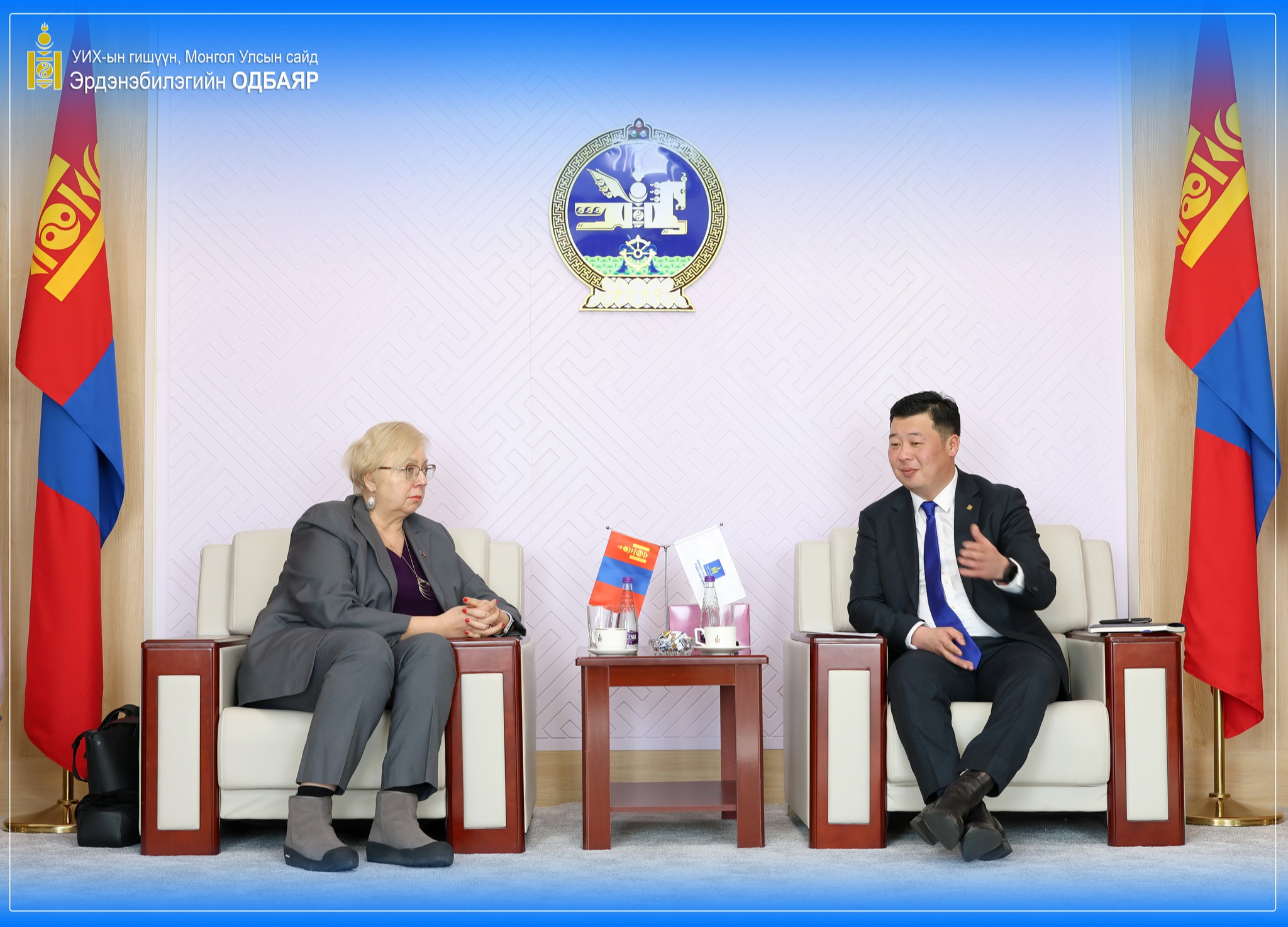 Монгол улсын сайд, Хяналт, үнэлгээний Үндэсний хорооны дарга Э.Одбаяр Европын Холбооны элчин сайдыг хүлээн авч уулзлаа